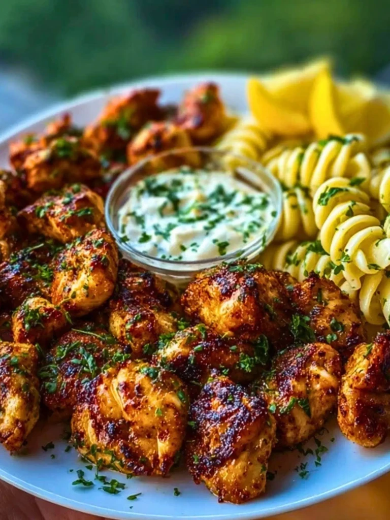 Cajun Chicken Bites with Creamy Garlic Herb Alfredo Twists 2