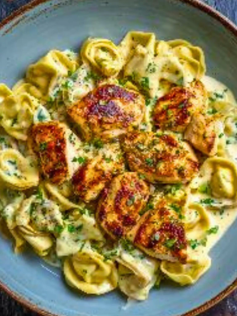 Cajun Garlic Chicken Tortellini in Three-Cheese Cream 2