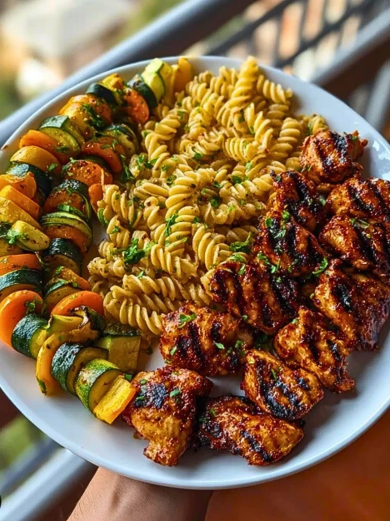 Garlic Chili Oil Chicken Bites & Cajun Alfredo with Charred Zucchini Twists 2
