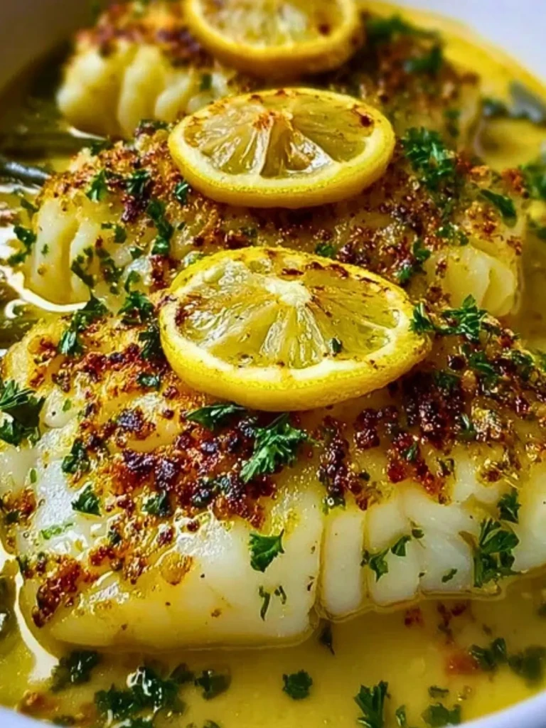 Baked Lemon-Garlic Cod with Butter Sauce 2