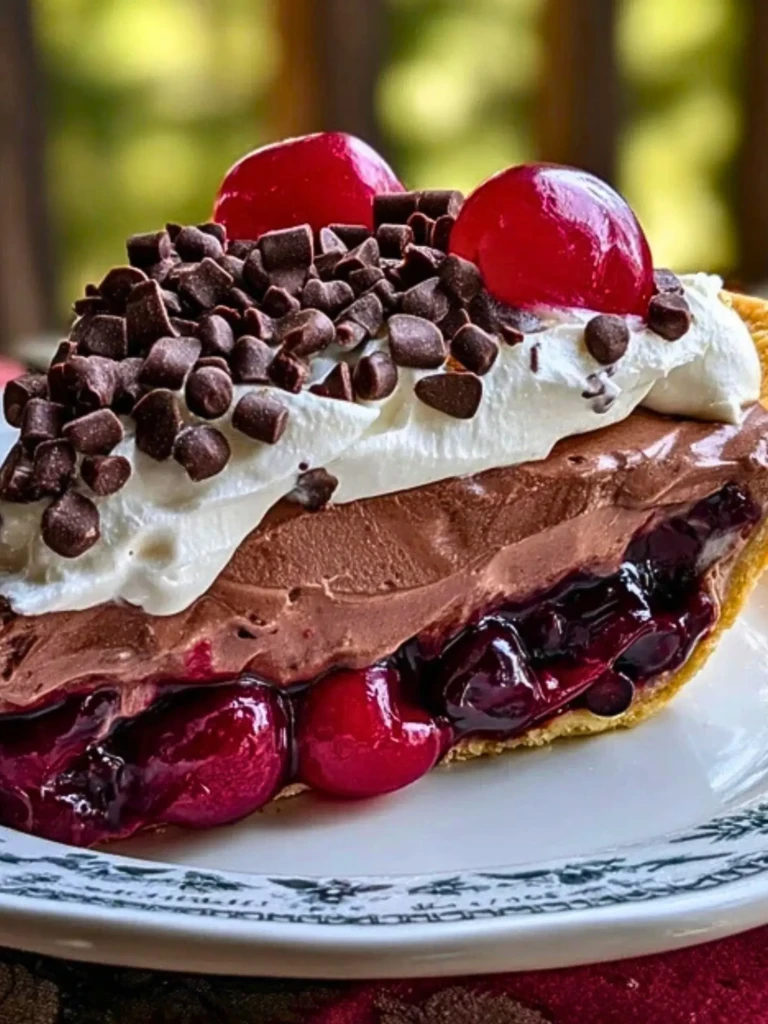 Chocolate Cherry Cream Pie 2