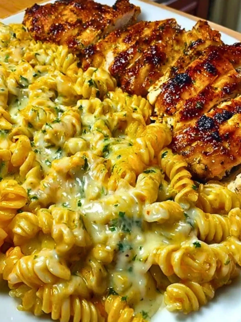 Creamy Velveeta Chicken Rotini with Mozzarella Garlic Sauce 2