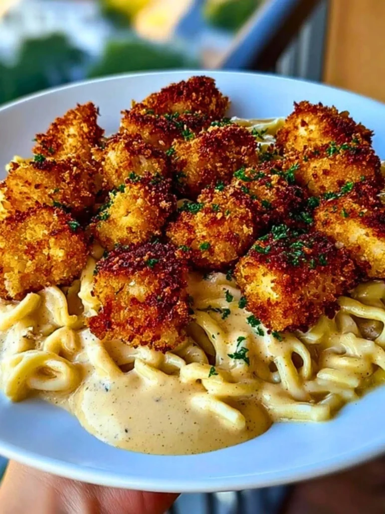 Crispy Parmesan Chicken Bites with Smoked Cajun Alfredo Recipe 2