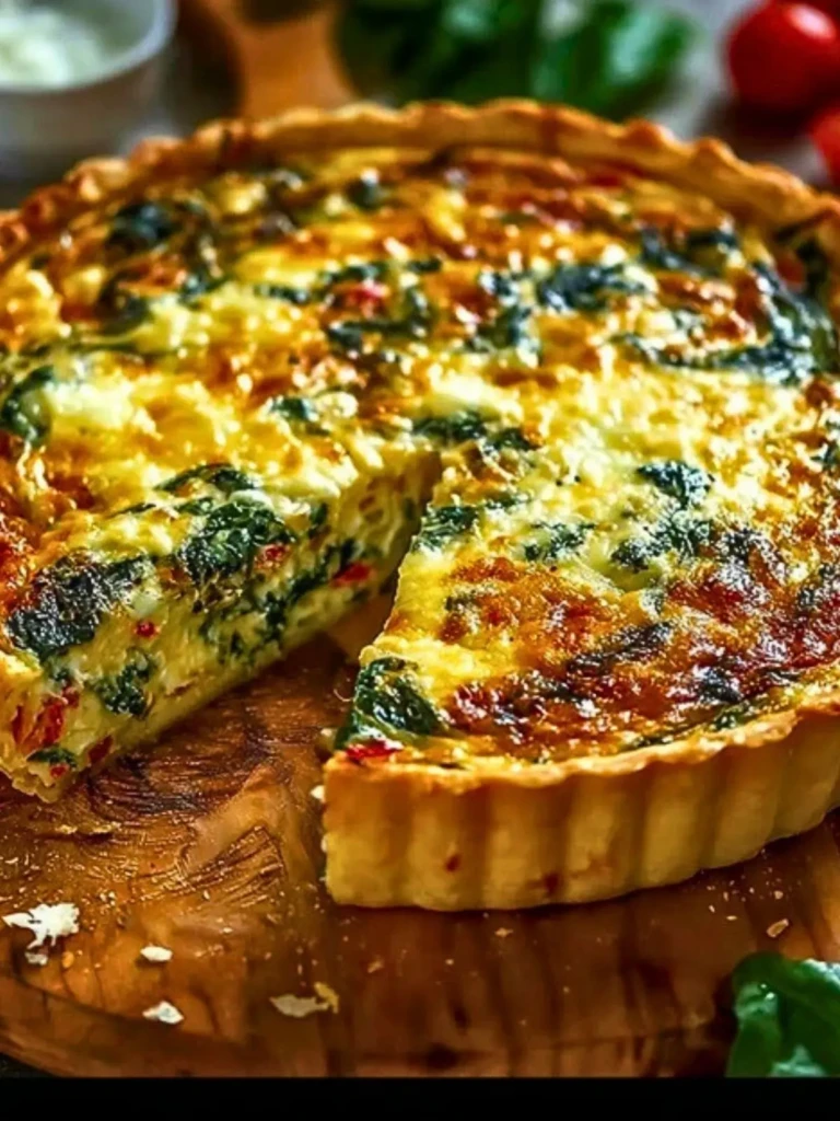 Elegant Ricotta and Spinach Quiche (1)