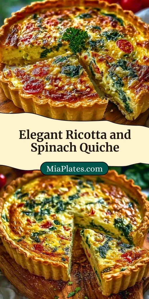 Elegant Ricotta and Spinach Quiche Pin 2