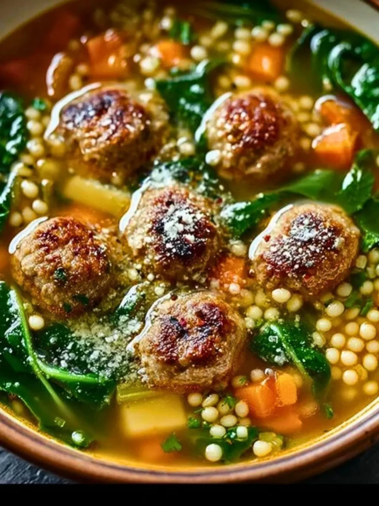 Italian Wedding Soup with Parmesan Meatballs (1)
