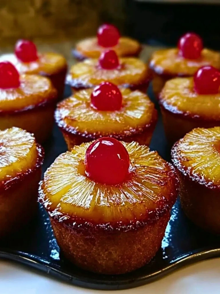 Mini Pineapple Upside-Down Cupcakes (1)