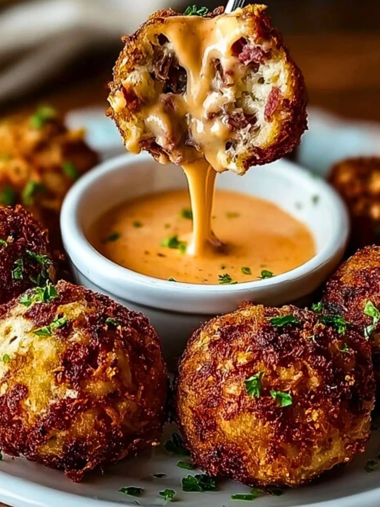 Reuben Balls with Spicy Thousand Island Dipping Sauce 2
