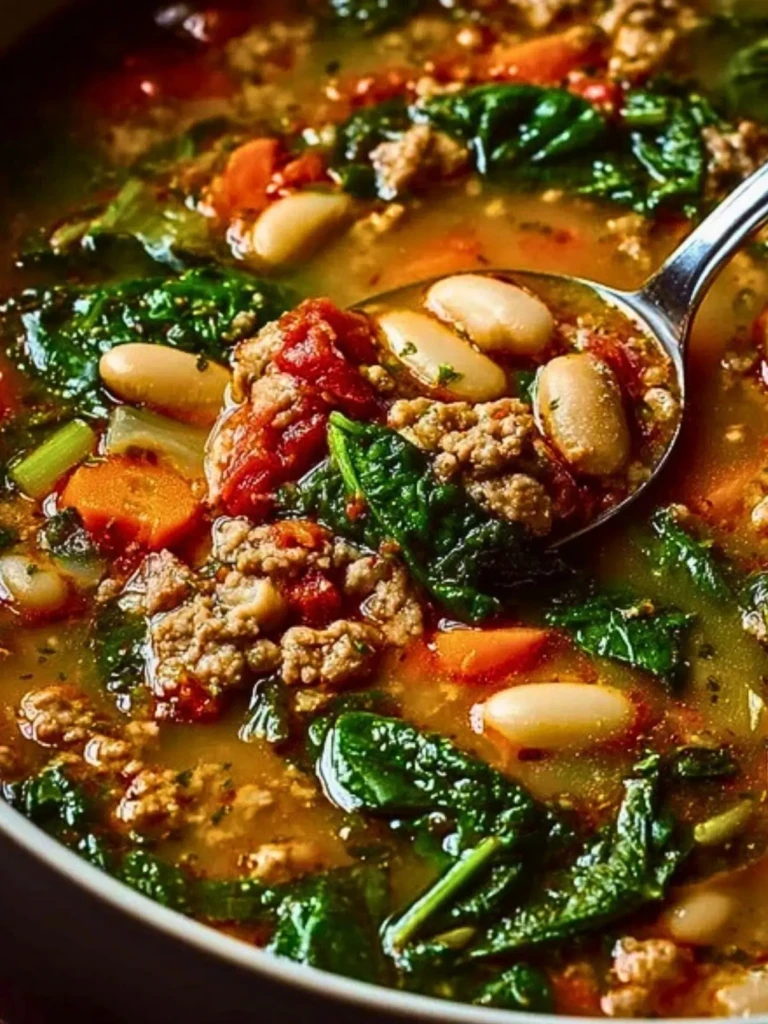 Sausage, Bean, and Spinach Soup 2