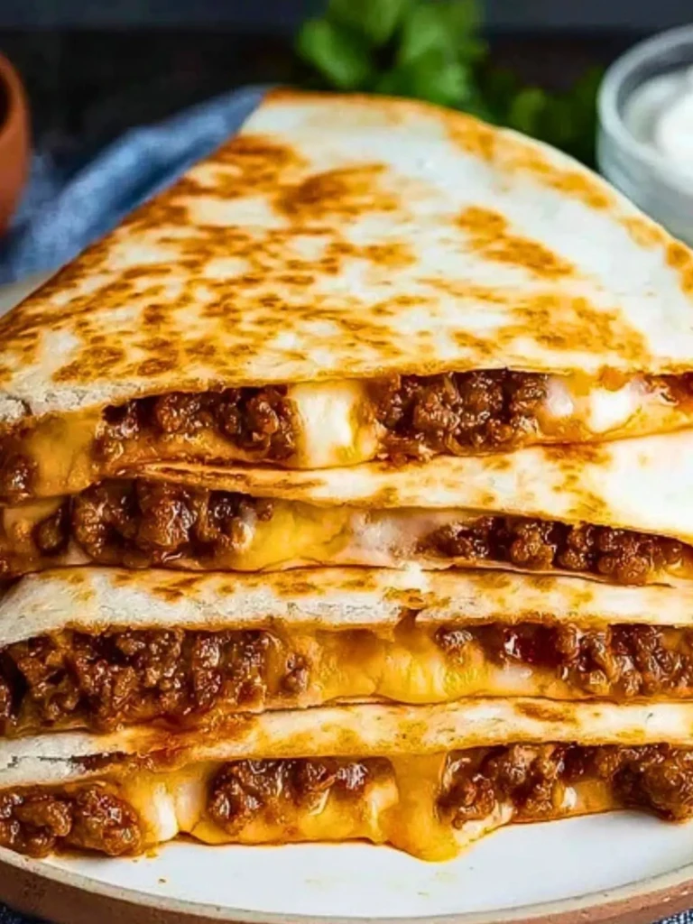 Cheesy Ground Beef Quesadillas 2