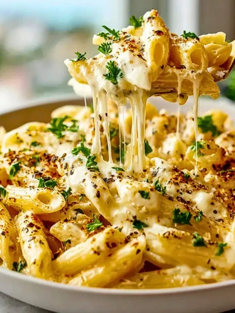 Creamy Garlic Penne Pasta (1)