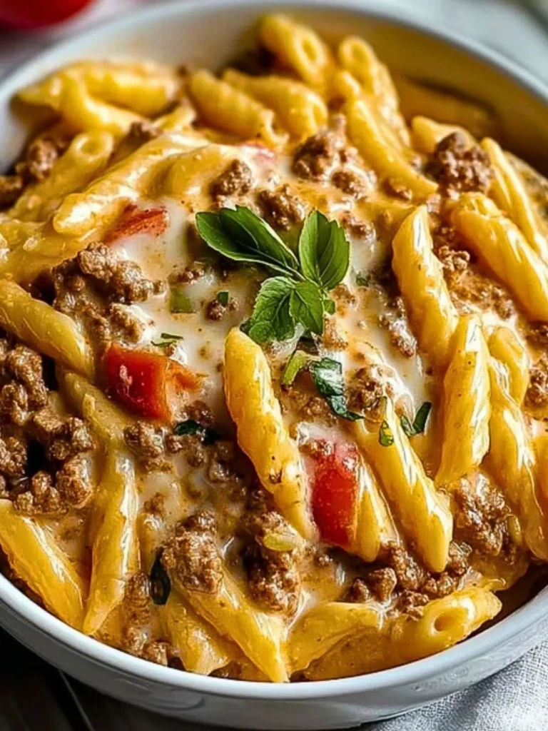 Creamy Rotel Pasta with Ground Beef 2