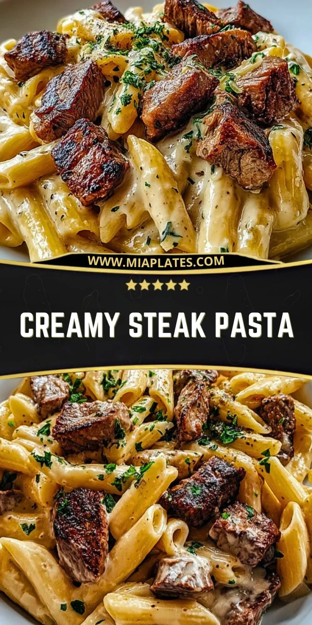 Creamy Steak Pasta Pin 1