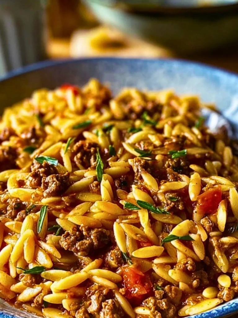 Delicious Ground Beef Orzo 2