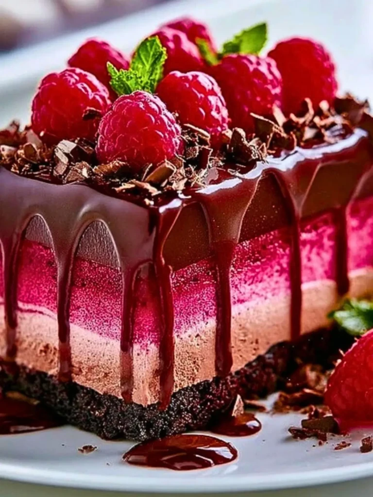 Heavenly Raspberry Chocolate Mousse Cake 2
