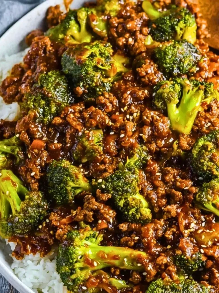 Honey Garlic Ground Beef and Broccoli 2