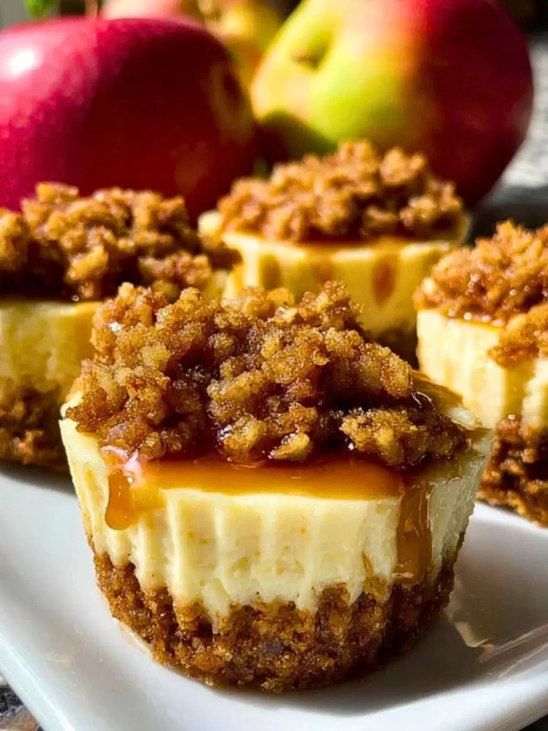 Irresistible Apple Crisp Mini Cheesecakes (1)