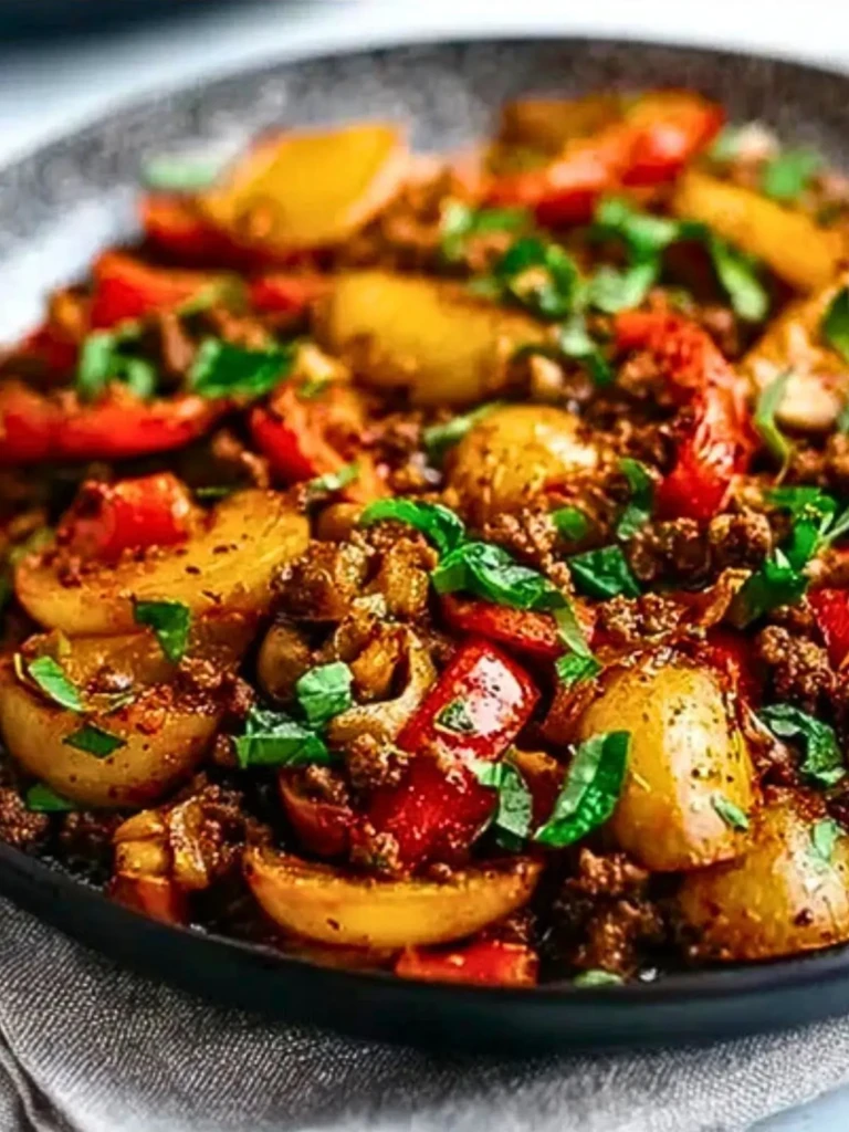 Mediterranean Ground Beef Stir Fry 2