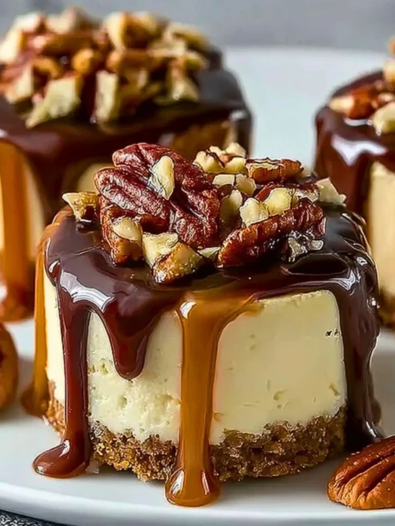 No Bake Turtle Mini Cheesecake (1)
