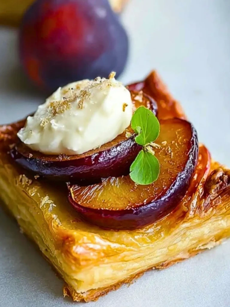 Plum & Cheese Puff Pastry Tarts (1)
