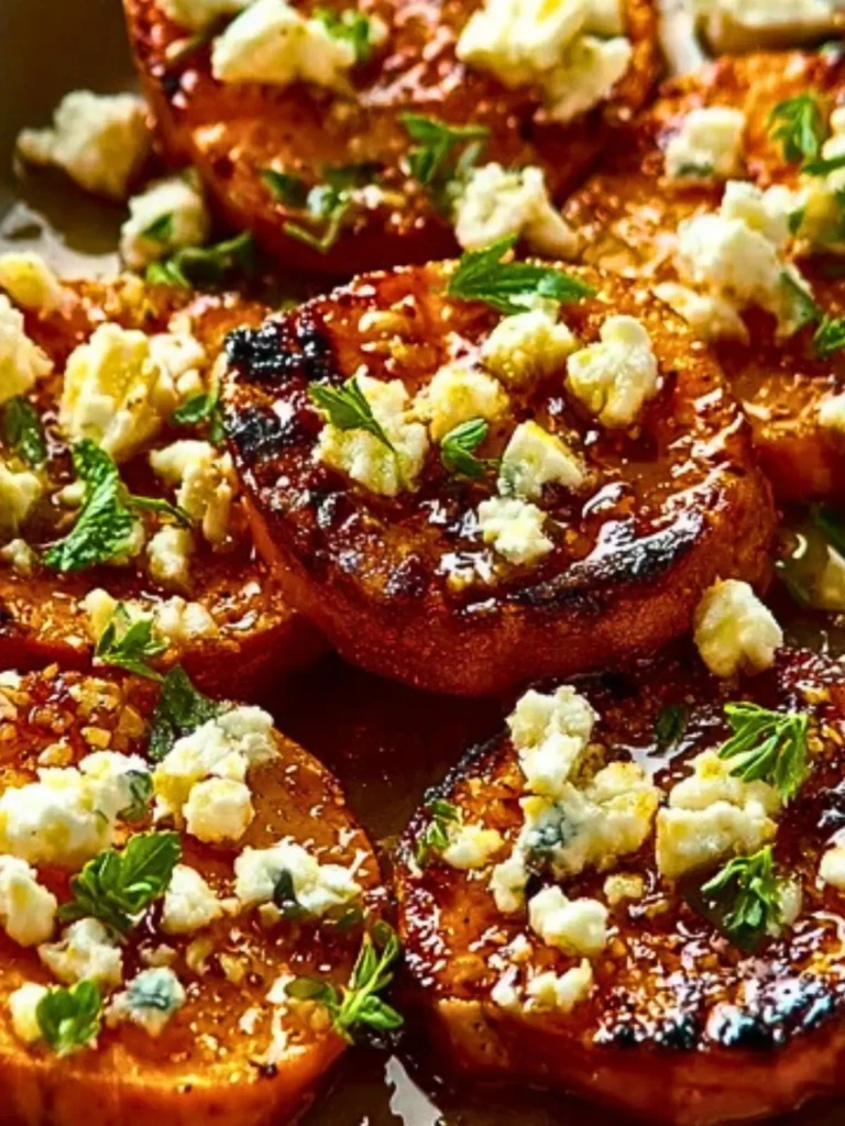 Roasted Sweet Potato Rounds with Honey & Feta (1)