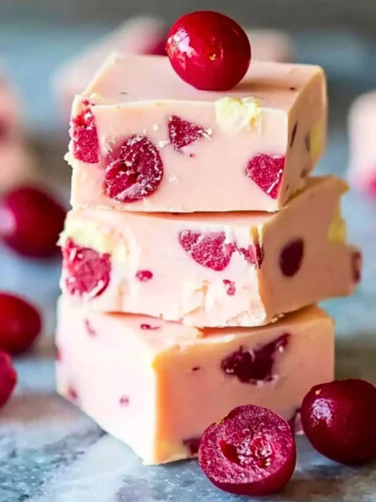 White Chocolate Cherry Fudge (1)