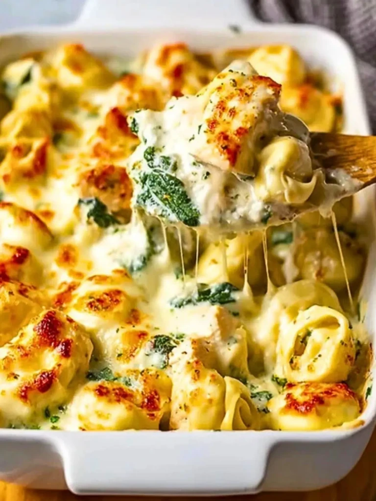 Cheesy Chicken Tortellini Bake for Two (1)