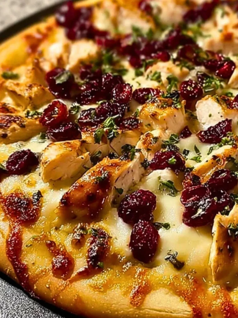 Cranberry Chicken & Brie Pizza 2