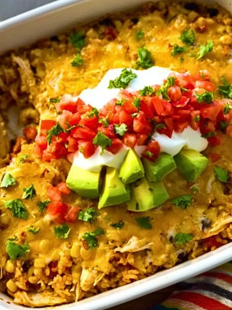 Creamy Mexican Rice & Chicken Dinner Casserole (1)