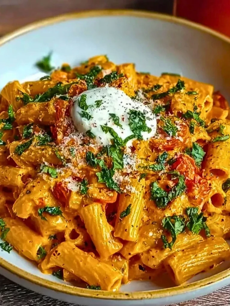 Creamy Tomato Garlic Pasta (1)