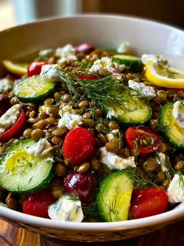 Mediterranean Lentil Salad with Lemon Dill Dressing (1)