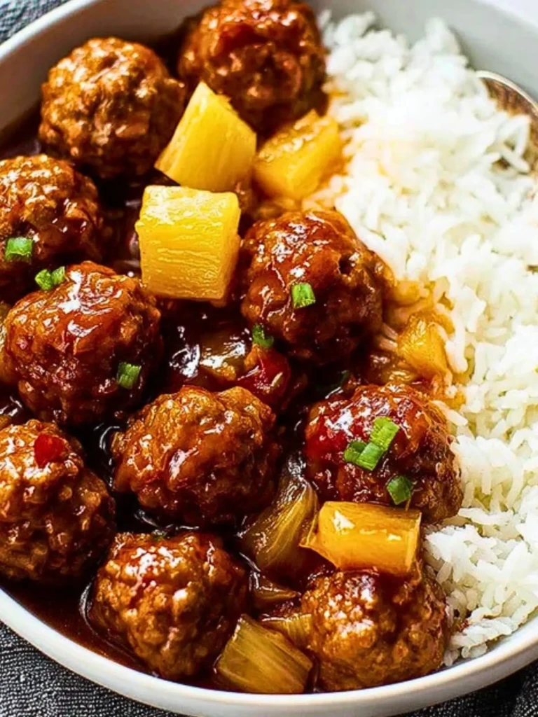 Slow Cooker Sweet and Sour Meatballs 2