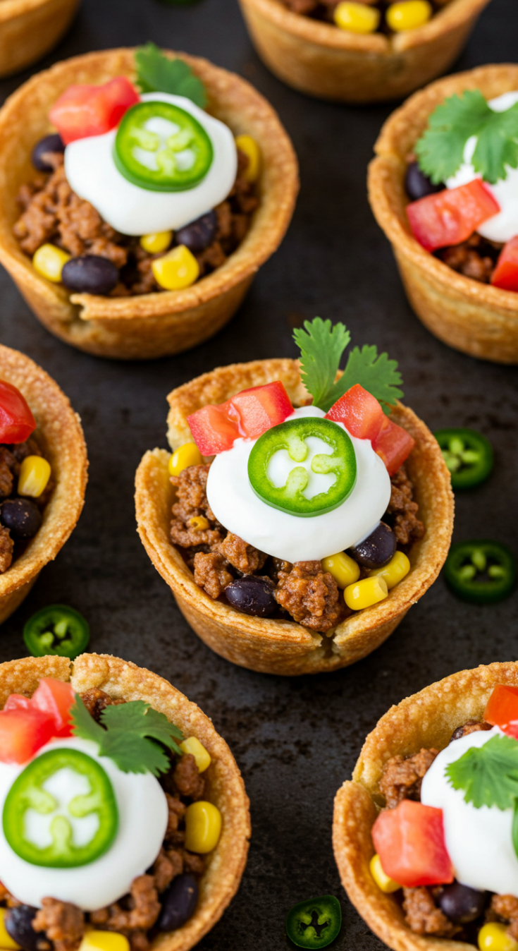 Cheesy Taco Cupcakes