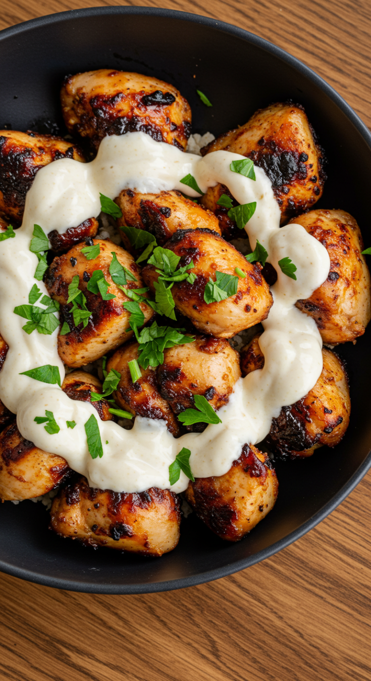 Chicken Shawarma with Creamy Garlic Sauce