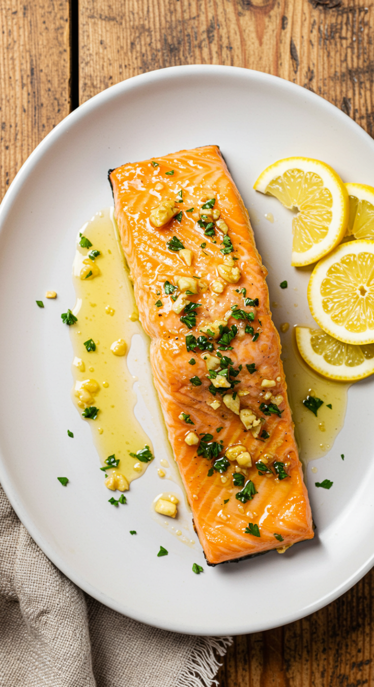 Honey Garlic Butter Baked Salmon