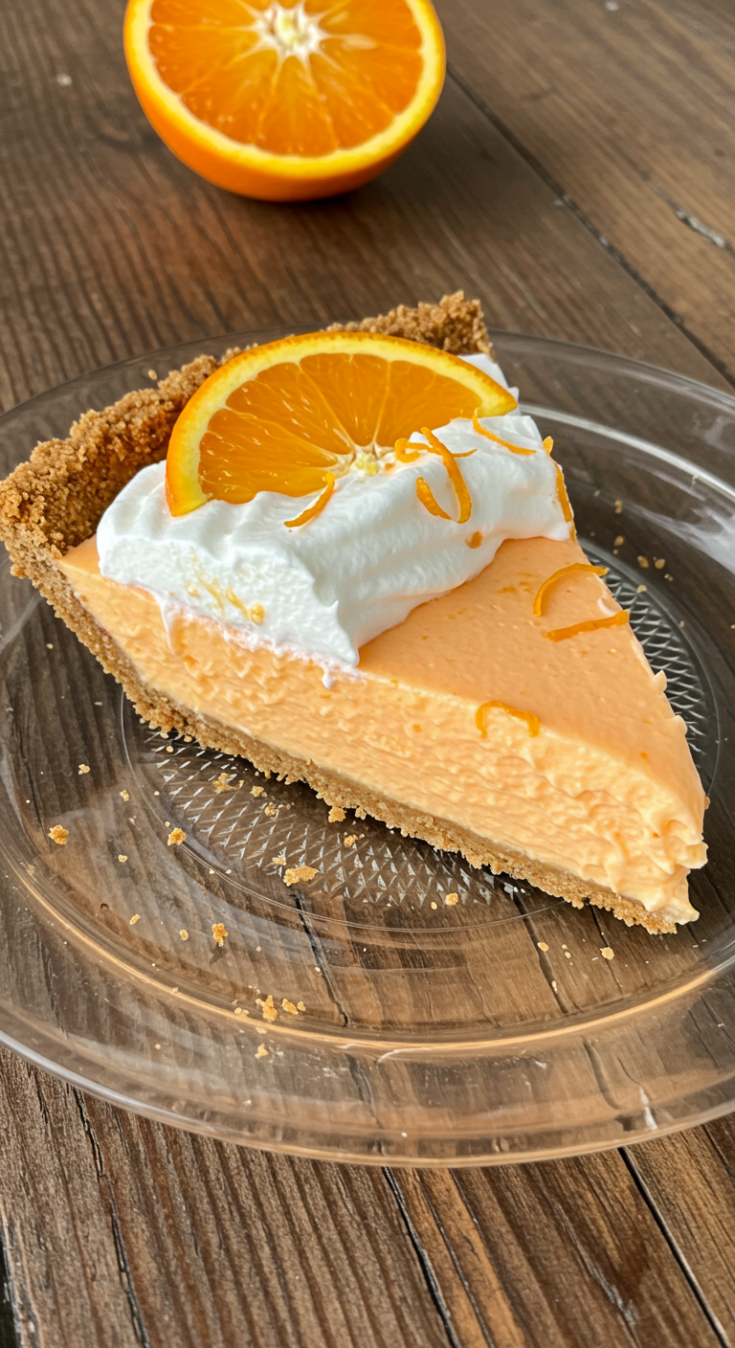 No-Bake Orange Creamsicle Pie