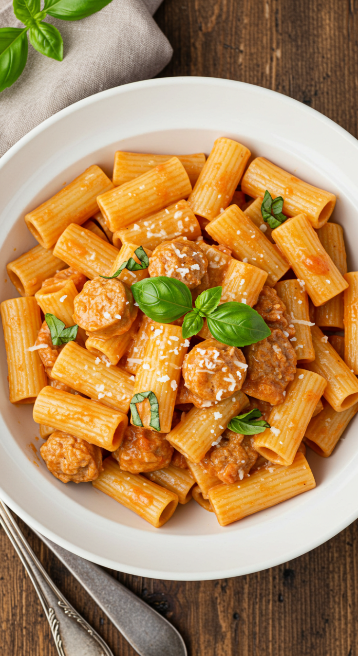 One-Pot Creamy Sausage Rigatoni