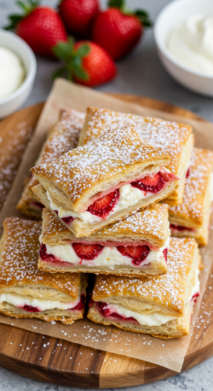 Strawberry Flaky Puff Dreams