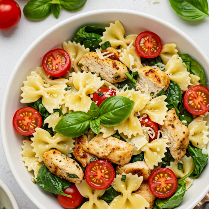 Zesty Lemon Basil Chicken Pasta Salad Recipe
