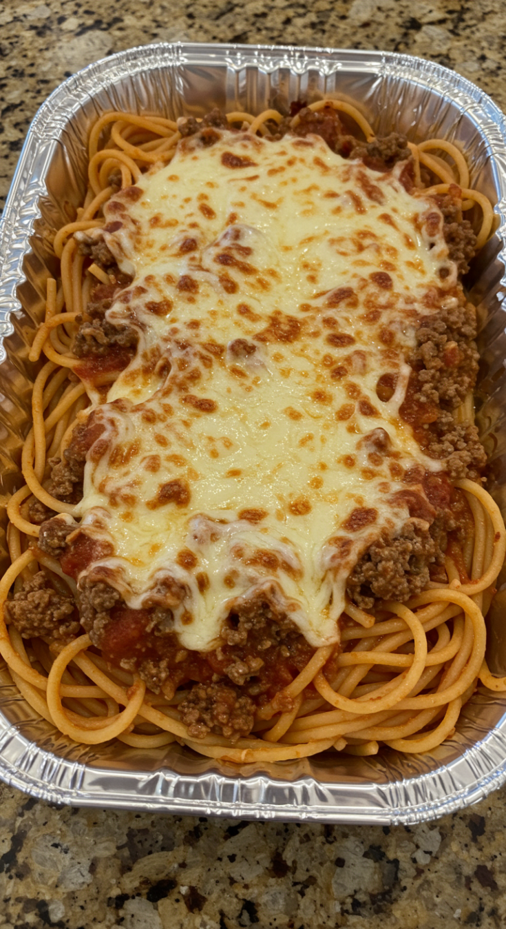 Baked Cream Cheese Spaghetti Casserole