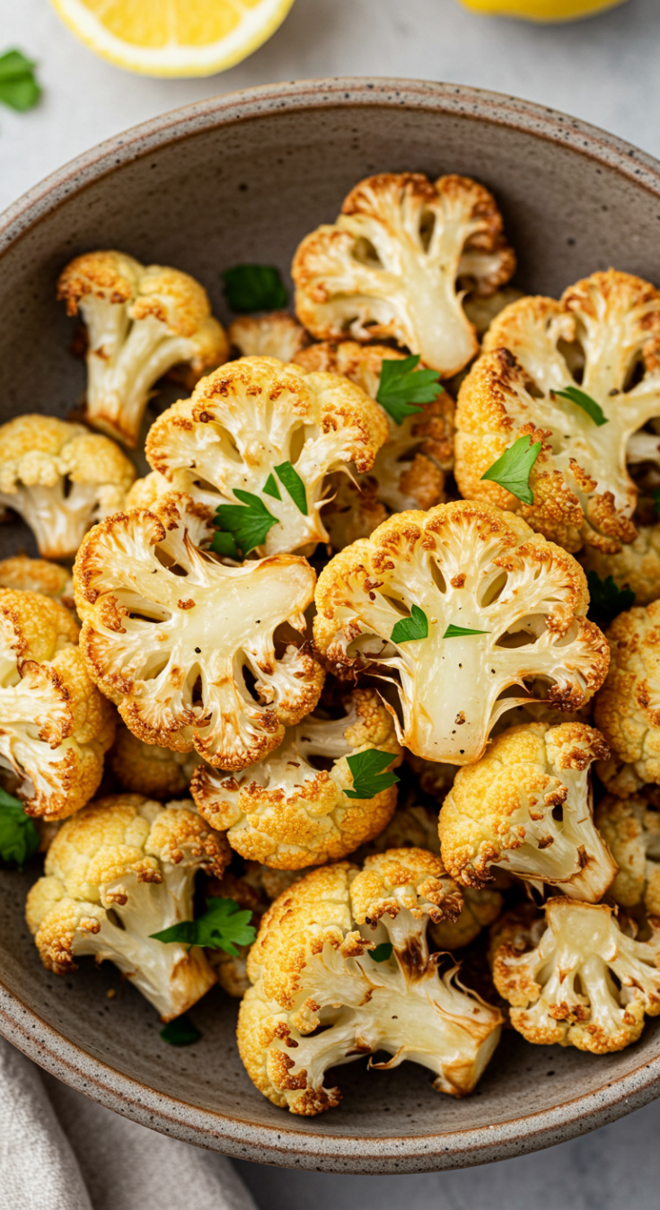 Crispy Parmesan Roasted Cauliflower