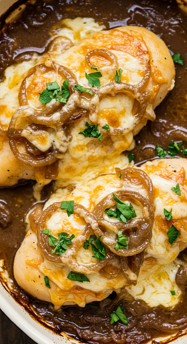 French Onion Chicken Bake