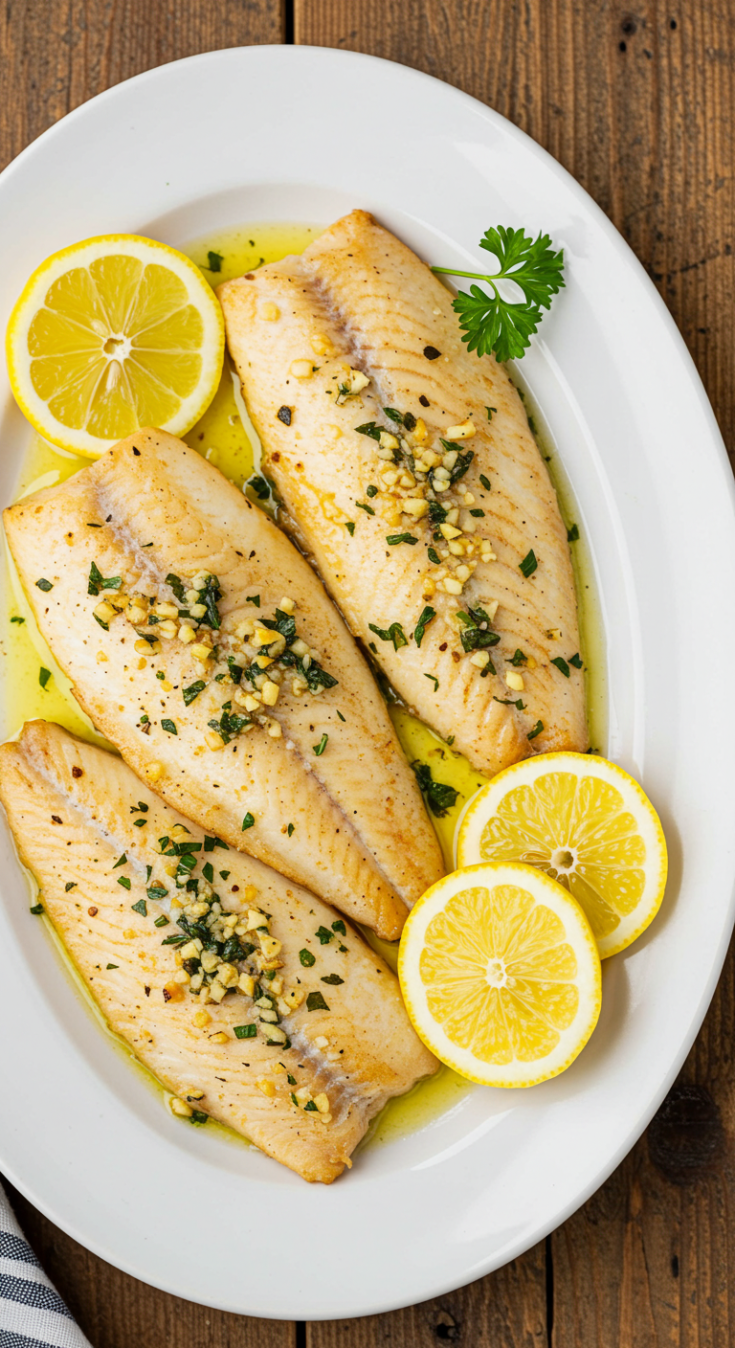 Garlic Butter Oven Baked Tilapia