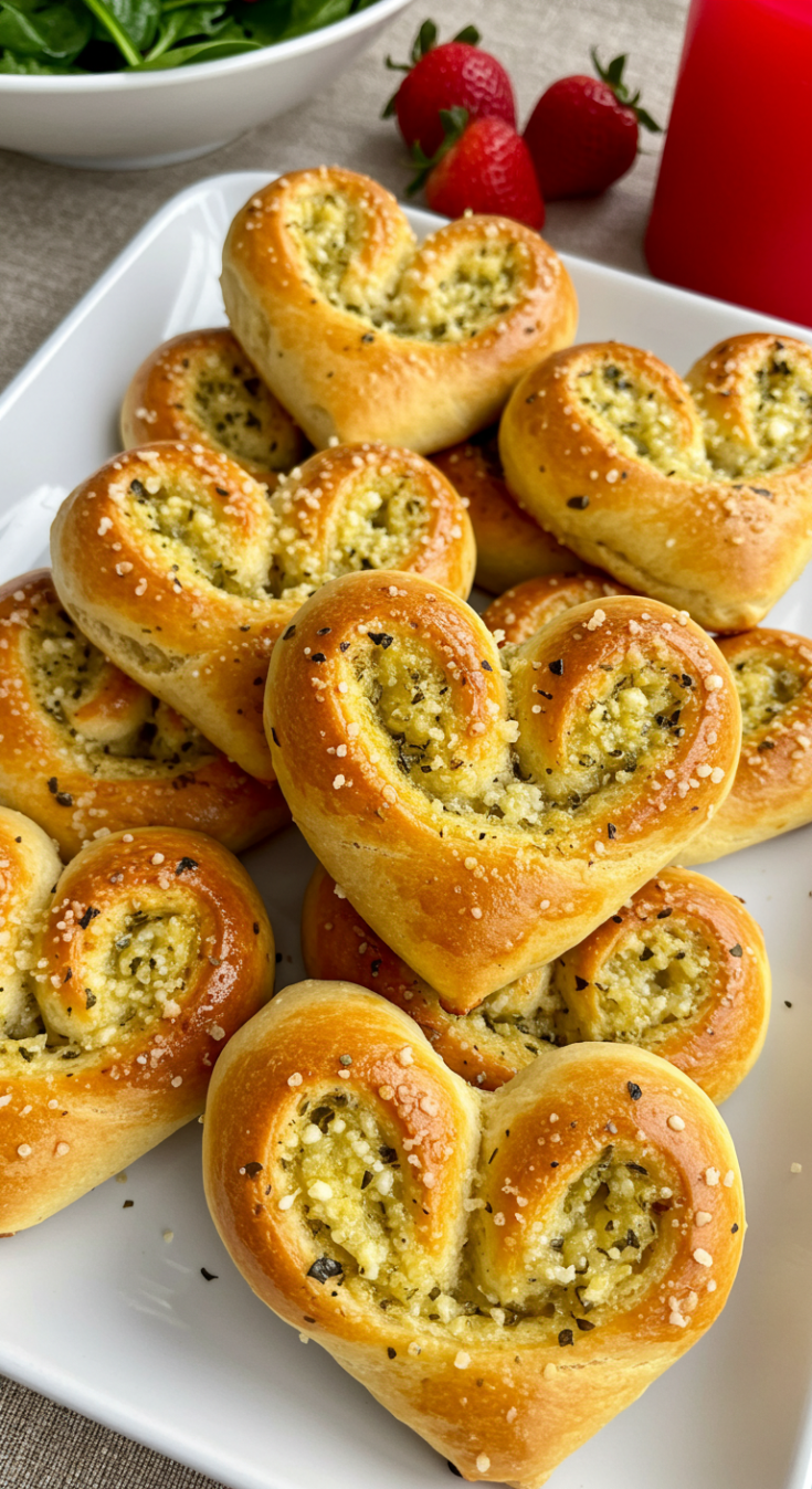 Heart Shaped Breadsticks