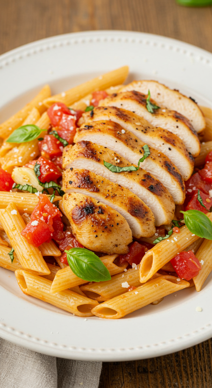 Easy Bruschetta Chicken Pasta