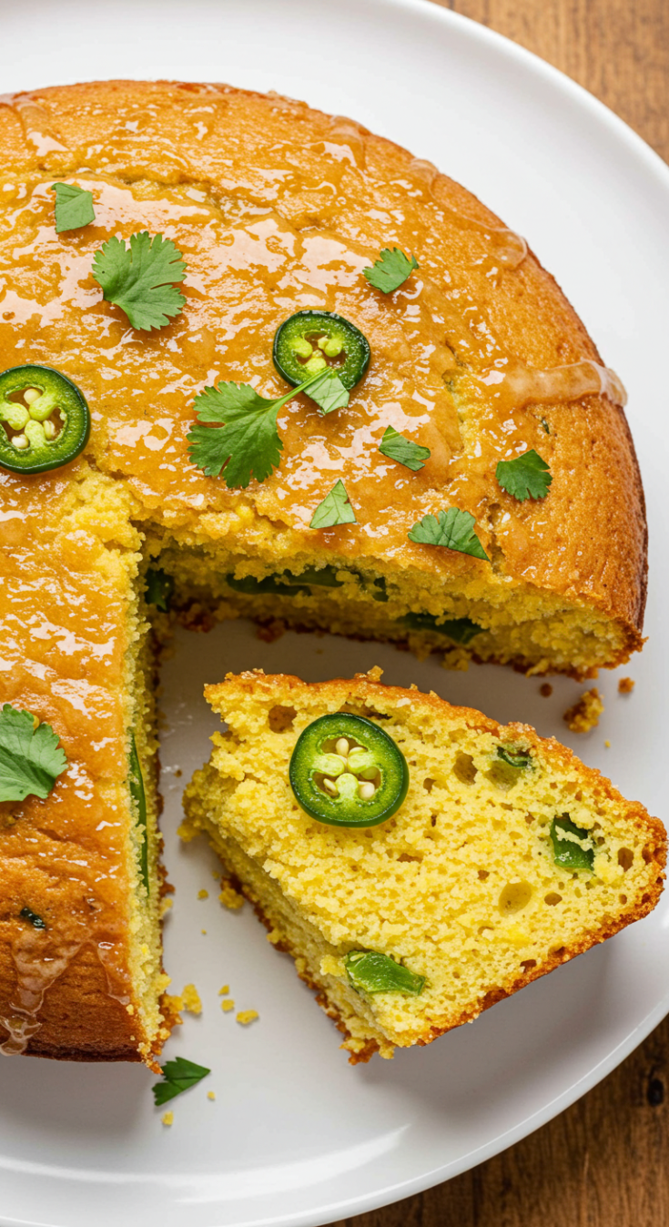 Jalapeno Cornbread with Lime Honey Glaze