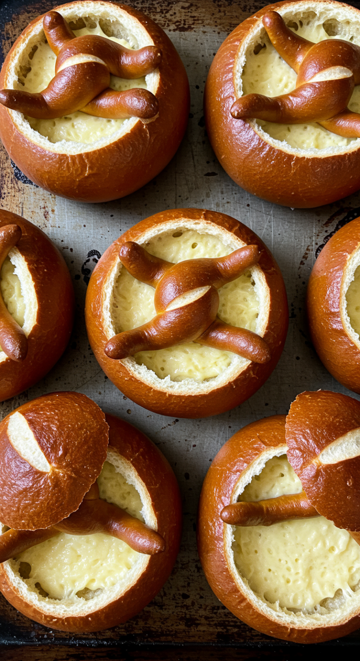 Pretzel Bread Bowls