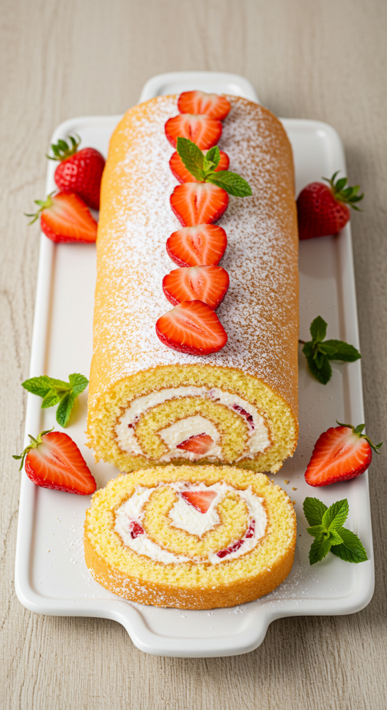 Strawberry Swiss Roll
