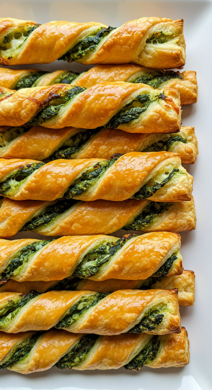 Parmesan and Spinach Cheese Twists