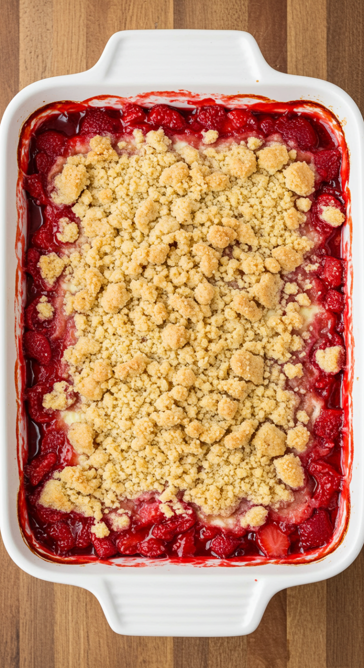 Easy Strawberry Cheesecake Dump Cake